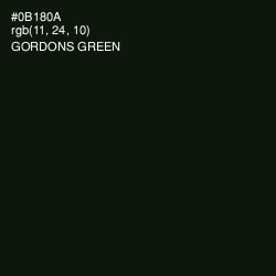 #0B180A - Gordons Green Color Image